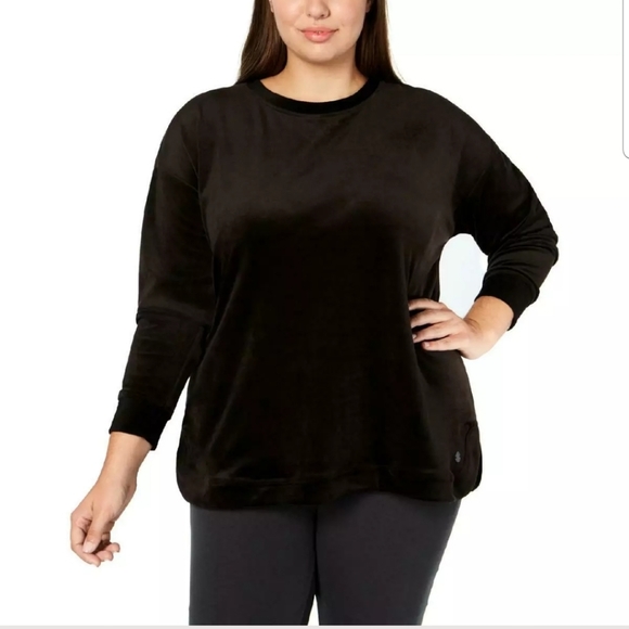 Ideology Womens Black Fitness Workout Pullover - Picture 1 of 3